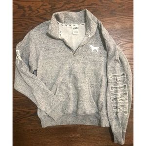 PINK Brand Quarter Zip Pull Over Sweatshirt